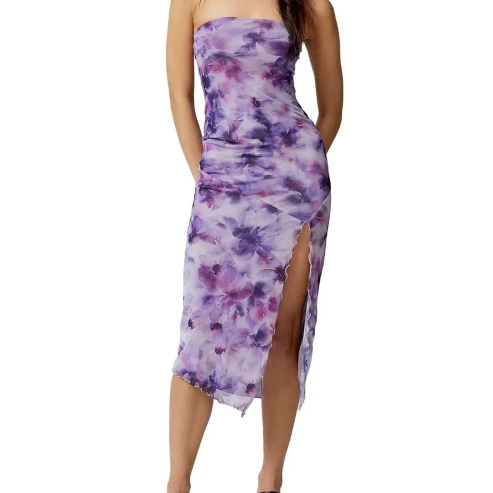 Urban Outfitters Purple Strapless Dress